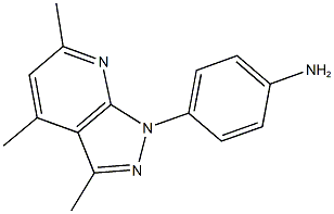 4-(3,4,6-trimethyl-1H-pyrazolo[3,4-b]pyridin-1-yl)aniline 结构式