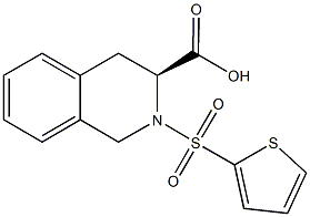 (3S)-2-(thien-2-ylsulfonyl)-1,2,3,4-tetrahydroisoquinoline-3-carboxylic acid 结构式