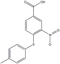 3-Nitro-4-p-tolylsulfanyl-benzoic acid 结构式