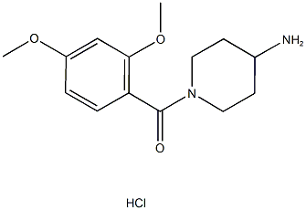 1-(2,4-dimethoxybenzoyl)piperidin-4-amine hydrochloride 结构式