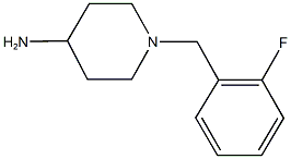 1-[(2-fluorophenyl)methyl]piperidin-4-amine 结构式