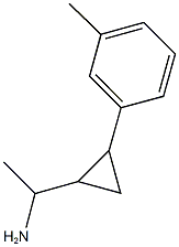 1-[2-(3-methylphenyl)cyclopropyl]ethan-1-amine 结构式