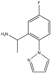 1-[5-fluoro-2-(1H-pyrazol-1-yl)phenyl]ethan-1-amine 结构式