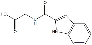 2-(1H-indol-2-ylformamido)acetic acid 结构式