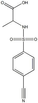 2-[(4-cyanobenzene)sulfonamido]propanoic acid 结构式