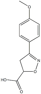 3-(4-methoxyphenyl)-4,5-dihydro-1,2-oxazole-5-carboxylic acid 结构式