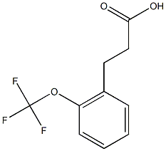 3-[2-(trifluoromethoxy)phenyl]propanoic acid 结构式