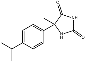 5-methyl-5-[4-(propan-2-yl)phenyl]imidazolidine-2,4-dione 结构式