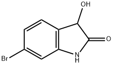 6-bromo-3-hydroxy-2,3-dihydro-1H-indol-2-one 结构式