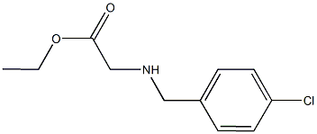 ethyl 2-{[(4-chlorophenyl)methyl]amino}acetate 结构式