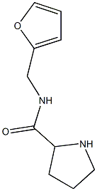 N-(furan-2-ylmethyl)pyrrolidine-2-carboxamide 结构式