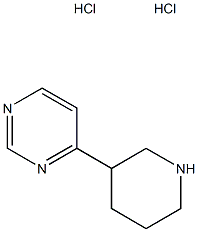 4-Piperidin-3-yl-pyrimidine dihydrochloride 结构式