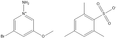 1-氨基-3-溴-5-甲氧基吡啶-1-鎓-2,4,6-三甲基苯磺酸盐 结构式