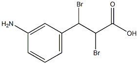 3-(3-氨基-苯基)-2,3-二溴-丙酸(厄洛替尼杂质) 结构式