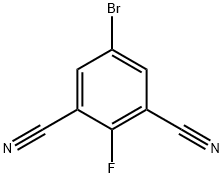 5-溴-2-氟间苯二甲腈 结构式