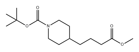 1-BOC-哌啶-4-丁酸甲酯 结构式