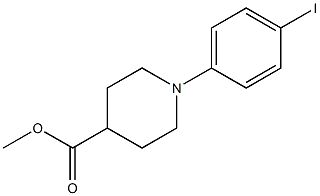 1-(4-碘苯基)-4-哌啶甲酸甲酯 结构式