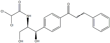 D-苏醛糖-2,2-二氯-N- [对肉桂酰基-β-羟基-α-（羟甲基）苯乙基]-乙酰胺 结构式
