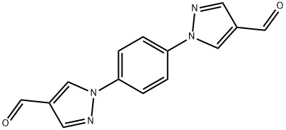 1H-Pyrazole-4-carboxaldehyde,1,1'-(1,4-phenylene)bis 结构式