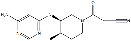 (3R,4R)-3-[(6-amino-4-pyrimidinyl)methylamino]-4-methyl-β-oxo-1-Piperidinepropanenitrile