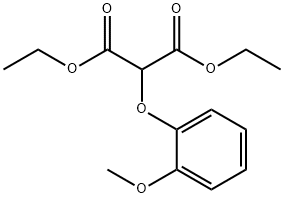 (2-甲氧基苯氧基)丙二酸二乙酯 结构式
