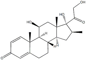 (8S,9S,10R,11S,13S,14S,16S,17R)-11,17-dihydroxy-17-(2-hydroxyacetyl)-10,13,16-trimethyl-7,8,9,11,12,14,15,16-octahydro-6H-cyclopenta[a]phenanthren-3-one 结构式