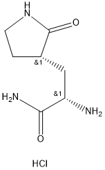 α-氨基-2-氧代-3-吡咯烷丙酰胺盐酸盐 结构式