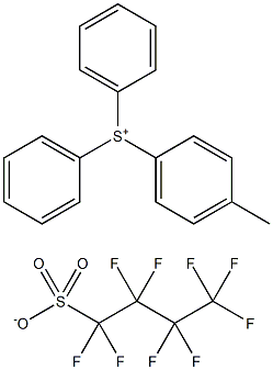 二苯基(对甲苯基)硫鎓全氟丁基-1-磺酸盐 结构式