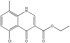 5-氯-4-羟基-8-甲基喹啉-3-羧酸乙酯 结构式
