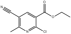 2-氯-5-氰基-6-甲基烟酸乙酯 结构式