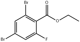 2,4-二溴-6-氟苯甲酸乙酯 结构式