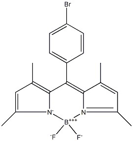 8-(4-溴苯基)-4,4-二氟-1,3,5,7-四甲基-4-硼-3a,4a-二氮杂-s-茚并四烯 结构式
