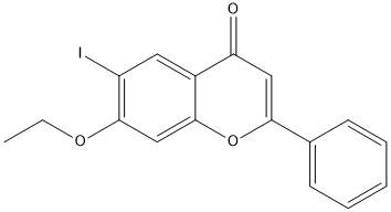 7-ethoxy-6-iodo-2-phenyl-4H-chromen-4-one 结构式