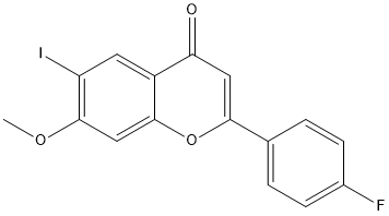 2-(4-fluorophenyl)-6-iodo-7-methoxy-4H-chromen-4-one 结构式