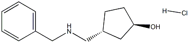 trans-3-(Benzylamino-methyl)-cyclopentanol hydrochloride 结构式