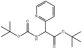 tert-Butoxycarbonylamino-pyridin-2-yl-acetic acid tert-butyl ester 结构式