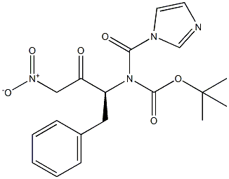 (S)-(1H-咪唑-1-羰基)(4-硝基-3-氧代-1-苯基丁烷-2-基)氨基甲酸叔丁酯 结构式