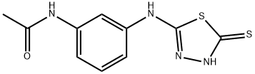 N-{3-[(5-sulfanyl-1,3,4-thiadiazol-2-yl)amino]phenyl}acetamide 结构式