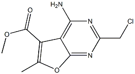 METHYL 4-AMINO-2-(CHLOROMETHYL)-6-METHYLFURO[2,3-D]PYRIMIDINE-5-CARBOXYLATE 结构式