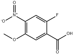 2-氟-5甲氧基-4-硝基苯甲酸 结构式