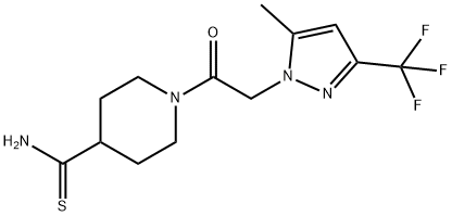 1-[2-[5-METHYL-3-(TRIFLUOROMETHYL)-1H-PYRAZOL-1-YL]ACETYL]-4-PIPERIDINECARBOTHIOAMIDE 结构式