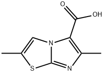 2,6-二甲基咪唑并[2,1-B]噻唑-5-羧酸 结构式