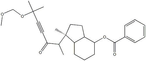 Benzoic acid 1S-(5-methoxymethoxy-1S,5-dimethyl-2-oxo-hex-3-ynyl)-7R-methyl-octahydro-inden-4-yl ester 结构式