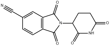 2-(2,6-二氧代哌啶-3-基)-1,3-二氧代异吲哚-5-腈 结构式