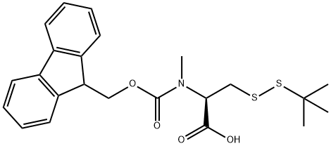 (R)-2-((((9H-芴-9-基)甲氧基)羰基)(甲基)氨基)-3-(叔丁基二硫基)丙酸 结构式