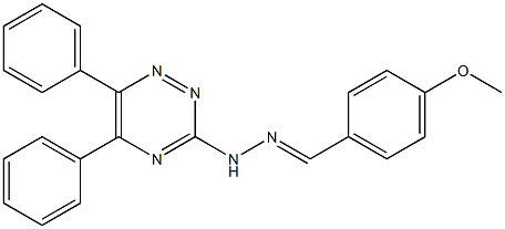 4-METHOXYBENZALDEHYDE (5,6-DIPHENYL-1,2,4-TRIAZIN-3-YL)HYDRAZONE 结构式