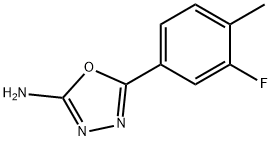 5-(3-氟-4-甲基苯基)-1,3,4-噁二唑-2-胺 结构式