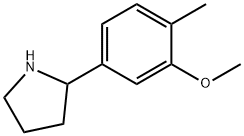 2-(3-methoxy-4-methylphenyl)pyrrolidine 结构式