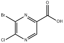 6-bromo-5-chloropyrazine-2-carboxylic acid 结构式