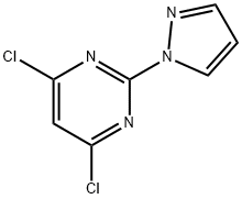 2-(1H-Pyrazol-1-yl)-4,6-dichloropyrimidine 结构式